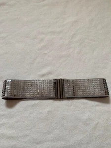 GUC Justice Girls Silver Gray Accessories Sequins Belt Size 10 - Picture 1 of 7