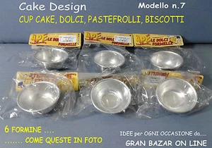 STAMPINI FORMINE METALLO 6 Pz. CAKE DESIGN PARTY FESTA VARIE FORME MODELLO n.7 - Foto 1 di 1