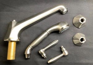 Grohe Roman Tub Filler w/Handshower & handles Somerset 25077EN1 Brush Nickel A8 - Picture 1 of 8