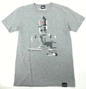 We Love Fine Star Wars T Shirt Sz XS Graphic Tee Gray IG-11 Droid Mandalorian - Picture 1 of 5