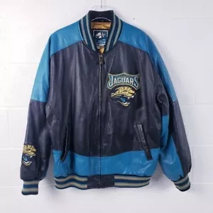 Vintage 90’s G3 G-III Carl Banks Jacksonville Jaguars NFL 100% Leather Jacket XL - Picture 1 of 11