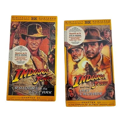 Adventures of Indiana Jones VHS Raiders Of The Lost Ark & Last Crusade - SEALED - Image 1 of 4