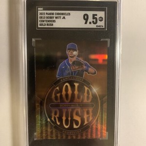 2022 Panini Chronicles Bobby Witt Jr Gold Rush Prizm SSP Sgc 9.5 Royals