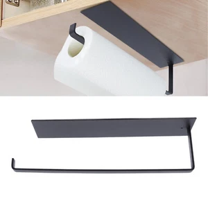 Toilet Paper Holder Bathroom Tissue Holder for Kitchen Wall Mounted Matte Black - Picture 1 of 12