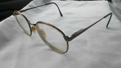 Safilo Team 3647/N Round Eyeglasses FRAMES 50-20-145 Antique Gold 68G ITALY - Image 1 of 4
