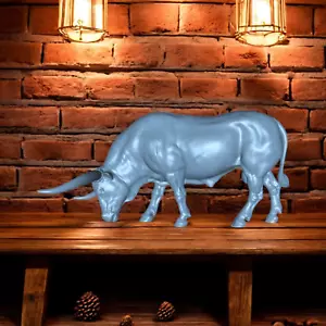 Texas Longhorn Grazing Resin 3d printed Unpainted Animal Miniatures Model RR - Picture 1 of 15