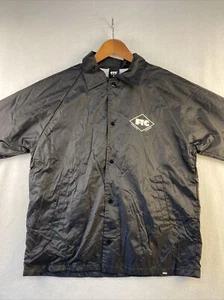 FTC Skateboarding Windbreaker Medium Snap Up Black Light Weight Jacket NWOT New - Picture 1 of 20