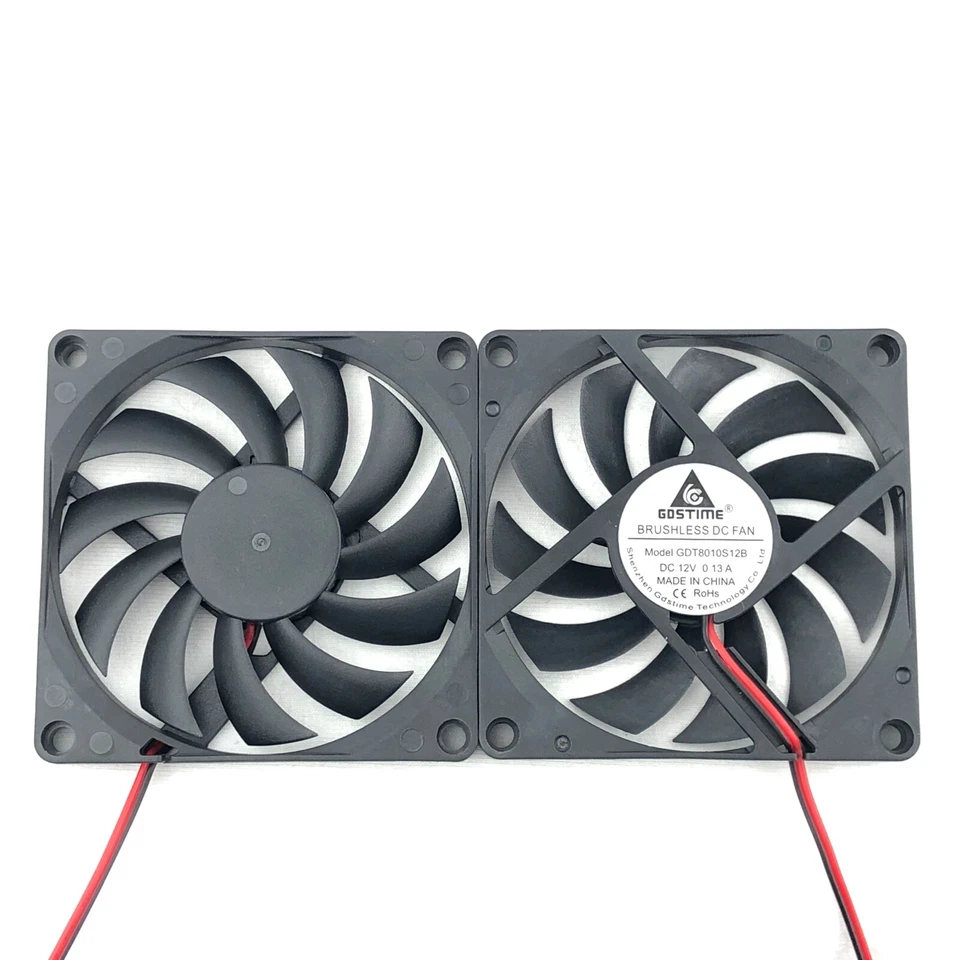 2x 70mm 70x70x10mm Lüfter Gehäuselüfter 5V 12V 24V für PC Computer leise FAN DE - Bild 1 von 4