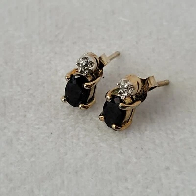 Pendientes Monet Chapados en Oro Plata de Ley Joyería Fina Piedras Preciosas Negras Foto 1 de 4