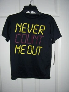 Under Armour Shirt Boy's Small, UA Tech NEVER COUNT ME OUT Tee, New With Tags - Picture 1 of 2