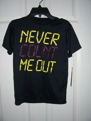 Under Armour Shirt Boy's Small, UA Tech NEVER COUNT ME OUT Tee, New With Tags - Image 1 of 2