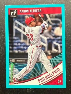 2018 Donruss Teal Border Aaron Altherr #124 53/199 - Image 1 of 2