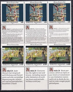 Naciones Unidas Viena 1992 Yvert 151/56 Derechos Humanos MNH VF - Imagen 1 de 1