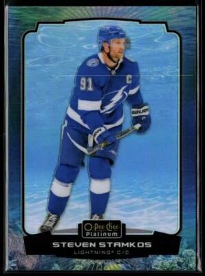 2022-23 O-Pee-Chee Platinum Aquamarine #11 Steven Stamkos 076/149 - Image 1 of 2