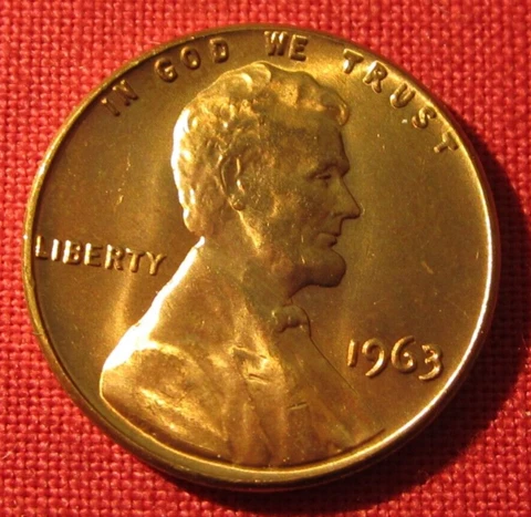 1963 P Lincoln Memorial Cent - Uncirculated - Red - Actual Coin  (2006) Cover