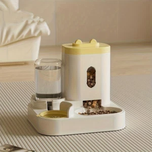 Automatic Dispensing Pet Dog Cat Food Feeder Waterer Dispenser Gravity Dish Bowl - Picture 1 of 27