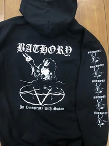 Bathory Hoodie Pullover darkthrone venom Celtic frost mercyful fate metal 2 - Picture 1 of 2