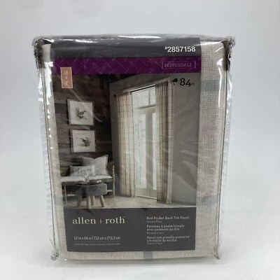 Allen + Roth PEPPERDALE 52"x84" varilla bolsillo lengüeta trasera panel #2857158 cuadros verdes Foto 1 de 4