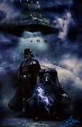 Art original Star Wars Emperor Palpatine et Dark Vador signé par Scott Harben