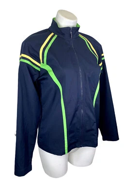 Chaqueta Bolle M Mediana Entrenamiento Golf Cremallera Pista Azul Marino Lima Amarillo Rayas Foto 1 de 4