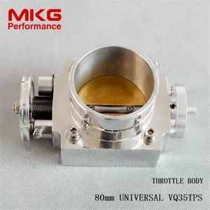 Colector de admisión de billet de 80 mm 3,15 pulgadas cuerpo del acelerador carreras VQ35TPS plateado - Imagen 1 de 3