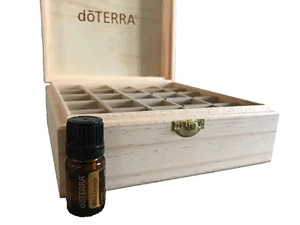 Totalmente Nuevo Genuino doTERRA Madera 25 Aceites Caja con BONIFICACIÓN doTERRA Aceite de Naranja - Imagen 1 de 4
