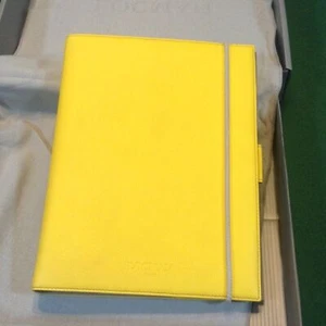 NEU LOCMAN Italienische Uhr Leder Portfolio Agenda Organizer Gelb - Bild 1 von 11