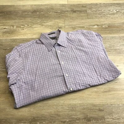 Camisa informal a rayas púrpura abotonada John W Nordstrom para hombre talla XL Foto 1 de 4