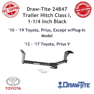 Enganche de remolque Draw-Tite 24847 clase I, receptor de 1-1/4" para Toyota Prius, Prius V Foto 1 de 4