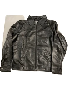 A Collezioni Giacca Moto Italiana Ecopelle Uomo, Nero, M - Foto 1 di 3