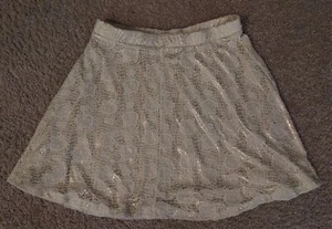 Girl's Hello Kitty Skirt Size XL Ivory Lace and Gold Lining - Picture 1 of 7