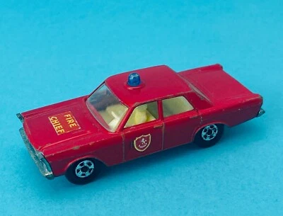 MATCHBOX Superfast N°59 Ford Galaxie Fire Chief FEUERWEHR small SF Wheels - Bild 1 von 4