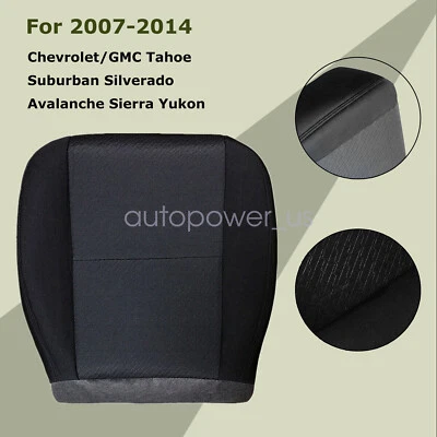 For 2007 2008-2014 Chevy Suburban 1500 2500 Driver Bottom Cloth Seat Cover BLACK - Image 1 of 4