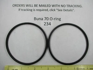 234 O-ring 3" ID x 3-1/4" OD x 1/8" thick. Buna-70.   Quan 2. - Picture 1 of 9