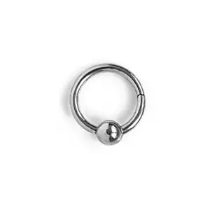 Steel Ball Closure Ring Clicker Tragus Lobes Labret Piercingring, BCR Scharnier - Bild 1 von 5