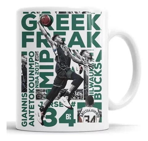 Giannis Antetokounmpo MILWAUKEE BUCKS - NBA MUG CUP - Argentina Basketball Cover