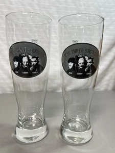 2 RARE Three Stooges 9” Tall 22oz Pilsner Beer Glass, Made In Germany 0.51 SAHM - Picture 1 of 11