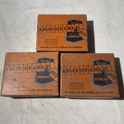 Reese’s Adjustable Brass Stencils 1/1.5 Inch Letters Complete Set - Image 1 of 4