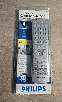 Philips Universal Remote 4 Devices Consolidator TV VCR DVD CBL/SAT SRU 2040/17 - Image 1 of 4