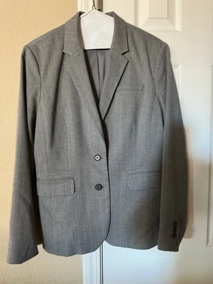 Traje pantalón mujer Banana Republic talla 12 gris a rayas  Foto 1 de 4