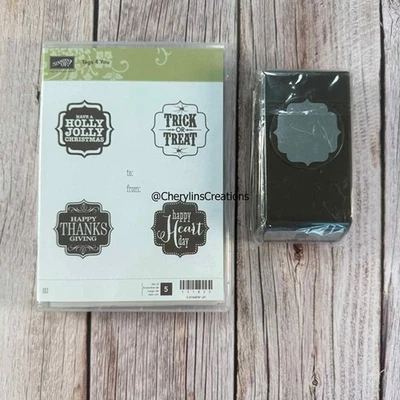 Juego de estampillas y SOPORTE DE ETIQUETAS ETIQUETAS 4 YOU punzón estampado NUEVO paquete VACACIONES 132153 Foto 1 de 4