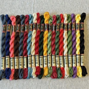 20 DMC Coton Perle Size 5 Thread 100% Cotton Assorted Colors No Repeats - Picture 1 of 5