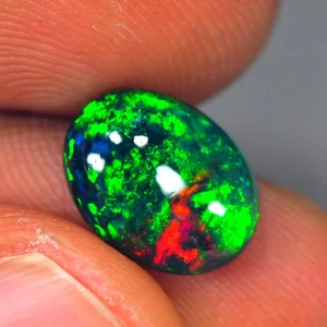 1.88Ct Lovely 3D Harlequin Pattern Natural Welo Black Opal Gemstone - Picture 1 of 1
