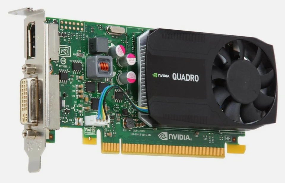 NVIDIA Quadro K620 2GB PCI-E DVI DP Low Profile Graphics Card 764898-001 - Image 1 of 1