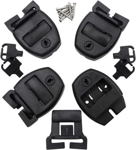 4 Set Hot Tub Spa Cover Locks w/Key Pinch Center Release - Strap Style 2 - Picture 1 of 4