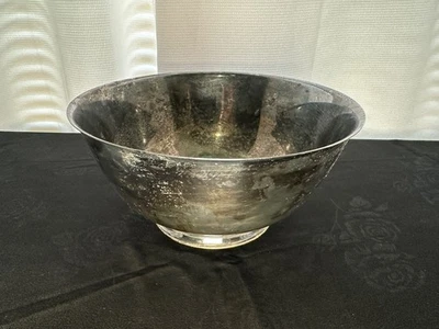 Reprodução VINTAGE Oneida tigela banhada a prata Paul Revere Sons of Liberty - 8" - Imagem 1 de 4