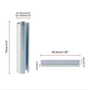 Shaft Adapter Pulley Bore Reducer Sleeve Bushing Sheave & Key 5/8" x 3/4" x 3" - Bild 1 von 4