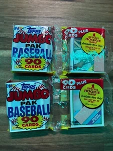 (2X) 1988 TOPPS BASEBALL JUMBO PACK (McGwire Glossy RCs on top; chase Bo & Ryan) - Picture 1 of 4