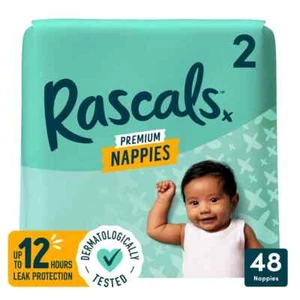 Rascals Premium Size 2 Nappies, Ultra-absorbent - Picture 1 of 6