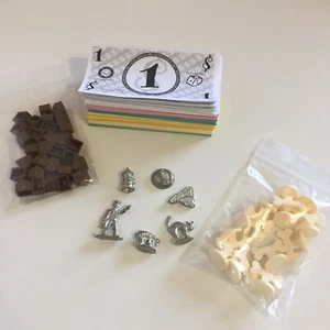 Dogopoly Game Replacement Pieces 6 Pewter Metal Player Tokens Houses Bones Money - Picture 1 of 5